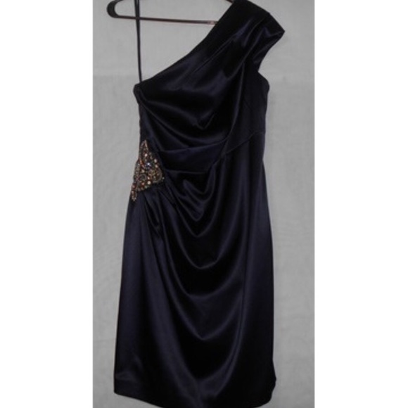 Eliza J One Shoulder Beaded Cocktail - Picture 3 of 6